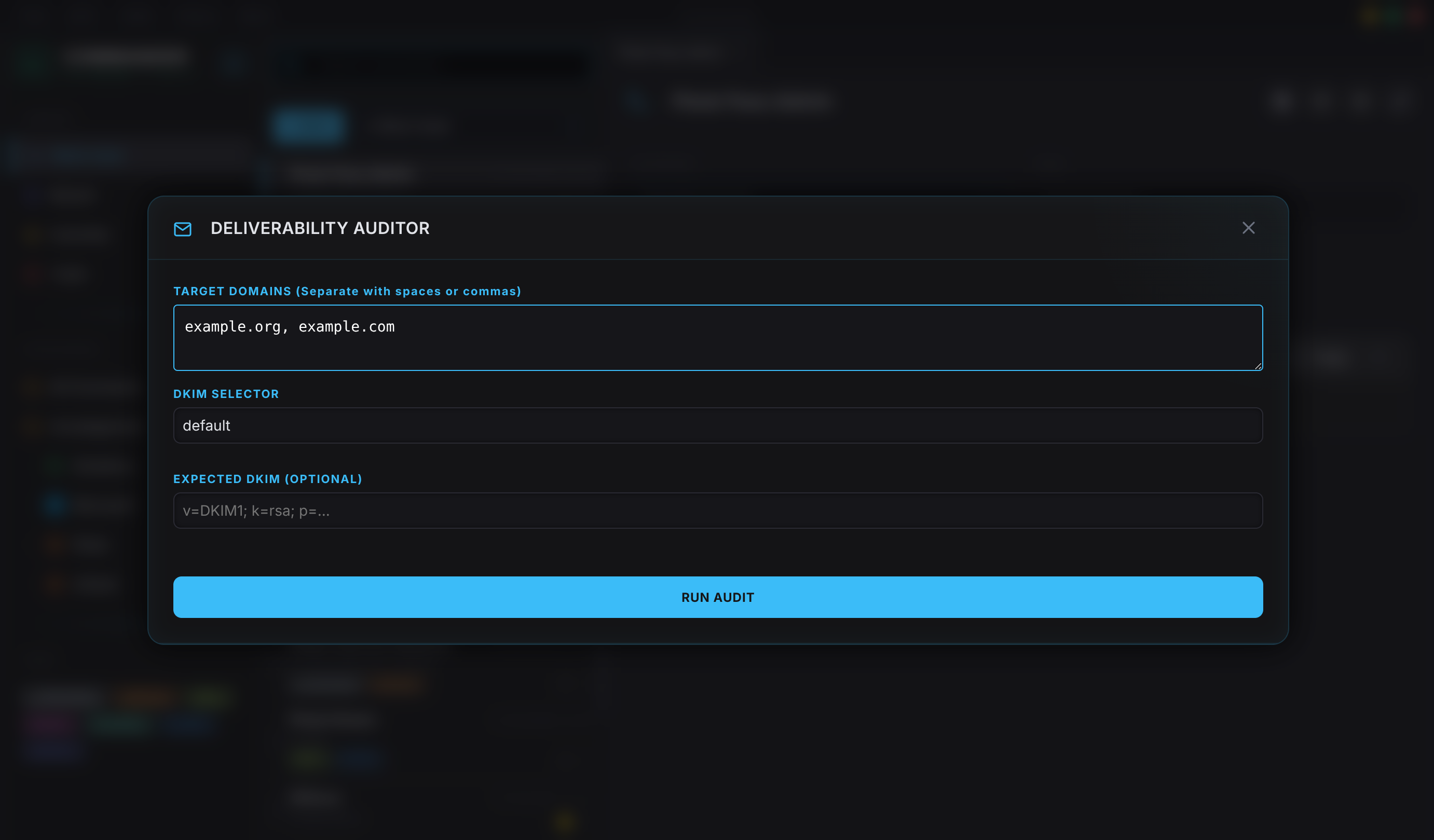 Email Audit screenshot 1